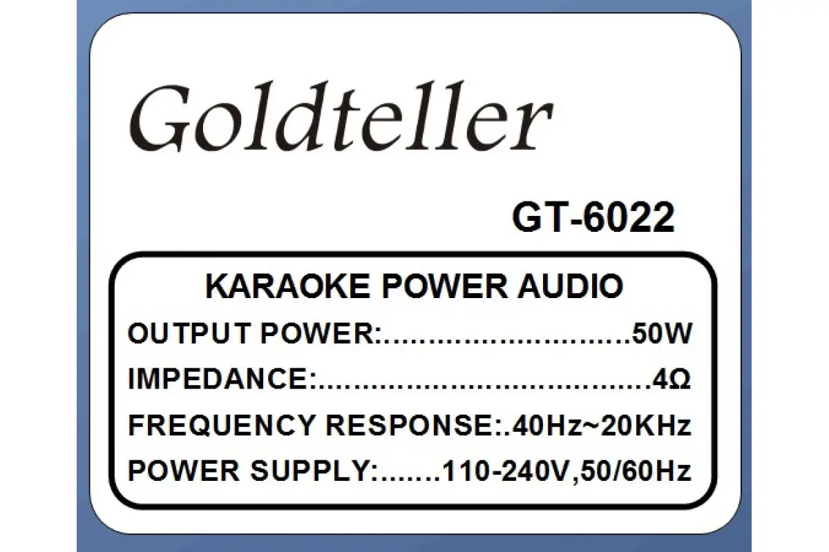 Акустична система Goldteller GT-6022 - Зображення 3