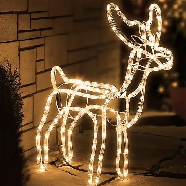 Синій Вуличний новорічний олень із дюралайту маленький 47 см від мережі - Зображення 3