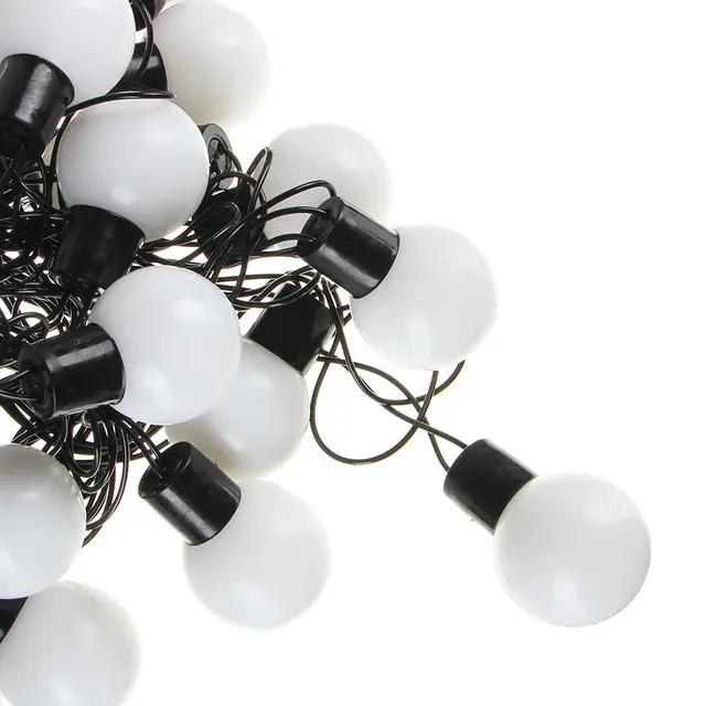 Гірлянда матова кулька 40LED 5м (флеш) 18мм, Новорічна бахрама, Світлодіодна гірлянда, Вулична гірлянда - Зображення 3