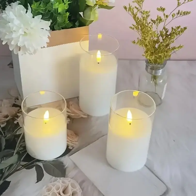 Набір свічок LED 10,12.5,15см з пультом - Зображення 5