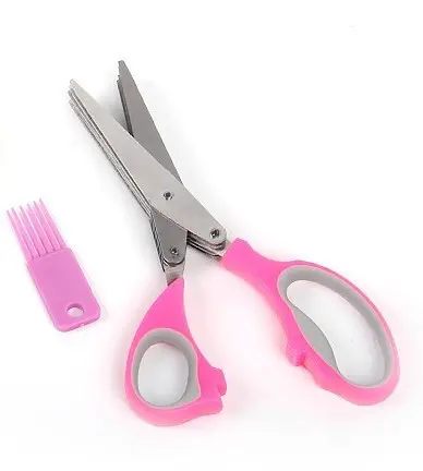 Ножиці для зелені Benson BN-919 (5 гострих лез) кухонні ножиці Бенсон + щітка для чищення, Бенсон - Зображення 2