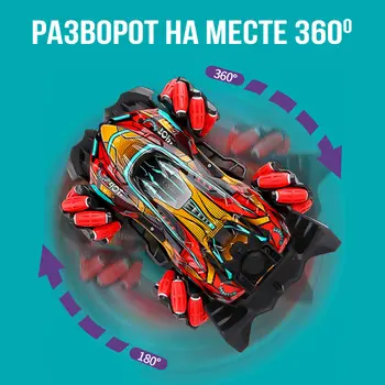Машинка трюковий перекрут на радіокеруванні 21003 / Радіокерована машинка на пульту - Зображення 4