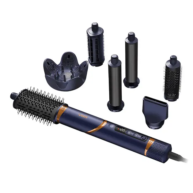 Фен-стайлер VGR V-477 з іонізацією, темно-синій, 7в1, 1400 Вт - Зображення 3