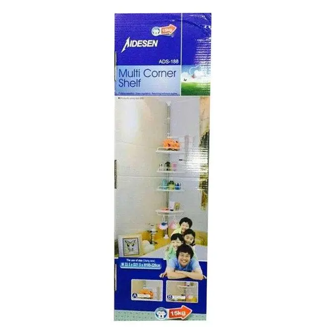 Кутова полиця для ванної кімнати Multi Corner Shelf, металева - Зображення 3