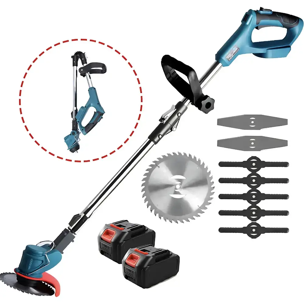 Акумуляторна газонокосарка-триммер + колеса 48 В, 2 батареї, 2000 мАг - Зображення 3