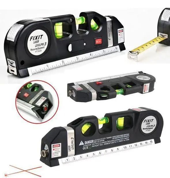 Лазерний рівень із вбудованою рулеткою FIXIT Laser Level Pro 3 4в1 рулетка лінійка - Зображення 6