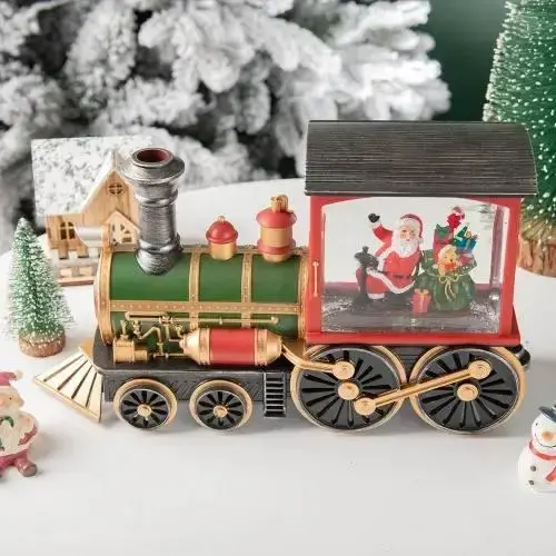 Новорічний нічник з музикою та блискітками XMAS 2110 17 х 32 х 9.5 см USB-кабель або 3 батареї AA - Зображення 4