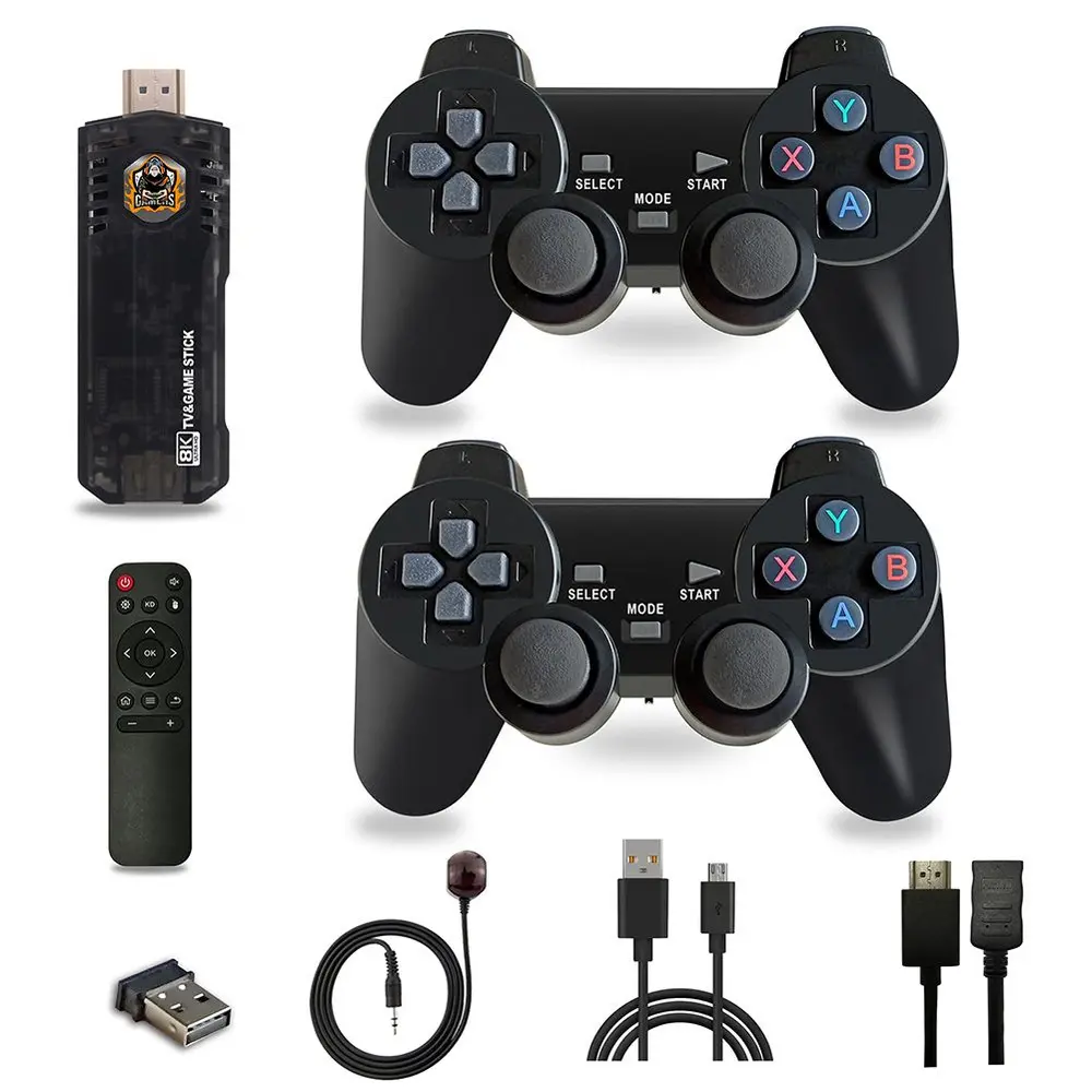 Ігрова ТВ приставка Game Box 8K 8X M98 Smart TV Stick 64GB геймстик з геймпадами + 10000 вбудованих ігор - Зображення 3