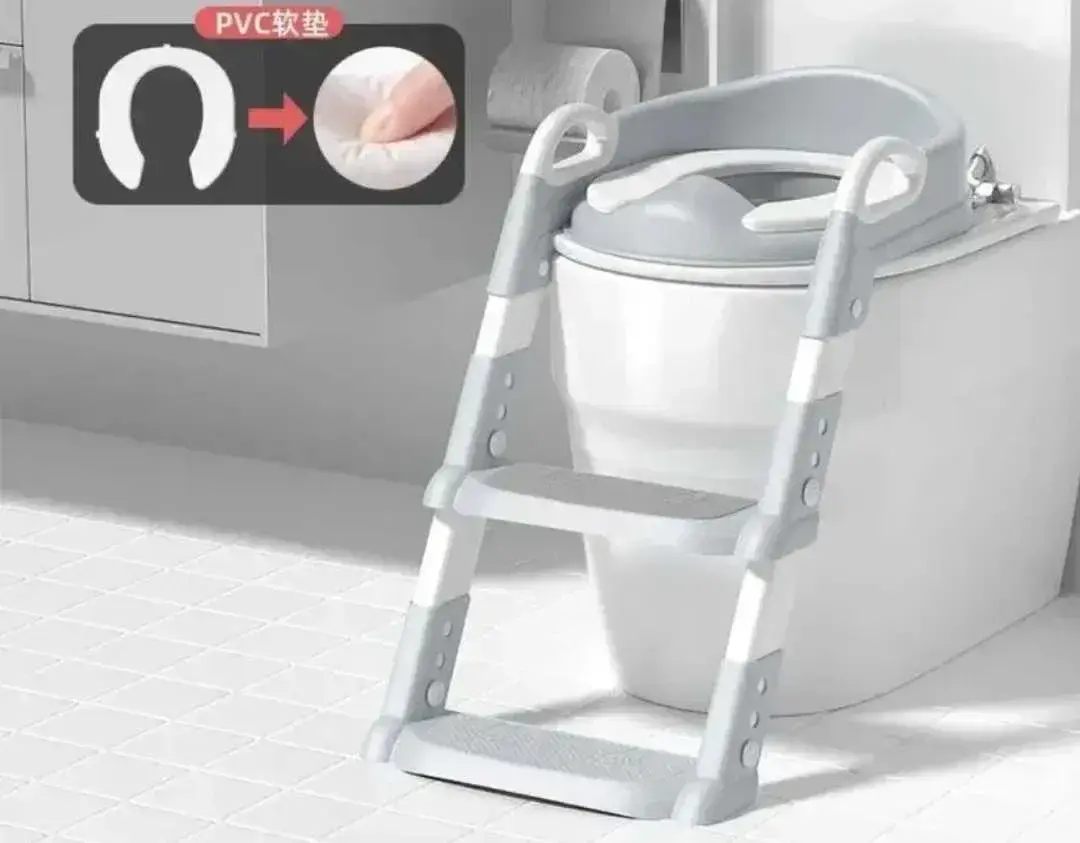 Дитяче сидіння для унітазу Babycare зі сходами та ручками - Зображення 4