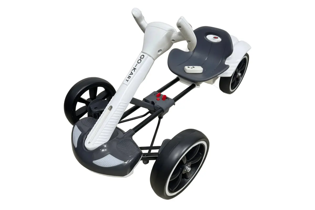 Електромобіль складний з акумулятором 6V 4.5Ah та швидкістю до 6 км/год/M-6072 Eco Koleso білий - Зображення 2