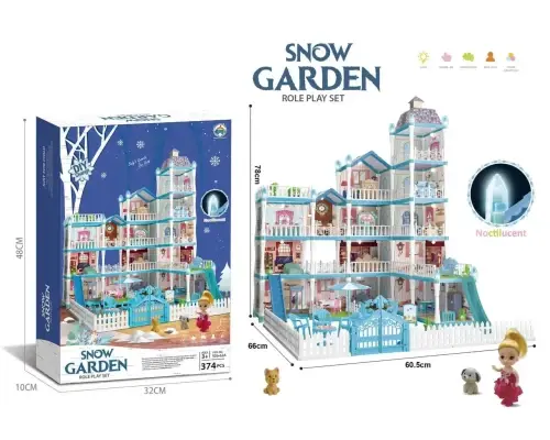 Дитяча іграшка Ляльковий будиночок Snow Garden 556-66, 2 поверхи, 72 деталі, в коробці - Зображення 3