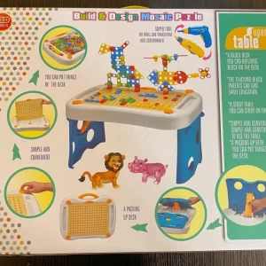 Конструктор-мозаїка із шуруповертом розвиваючий дитячий ЗD конструктор