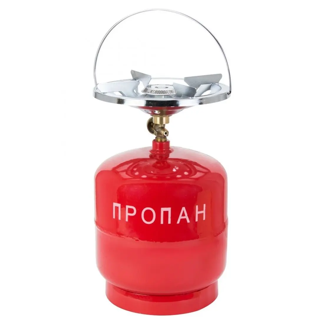 Газовий балон Пропан УКП-83 з пальником 5 л, Туристичний газовий балон з пальником червоний,5 літрів - Зображення 5