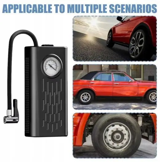 Портативний автомобільний компресор AND1322, насос від прикурювача 12V з манометром - Зображення 5