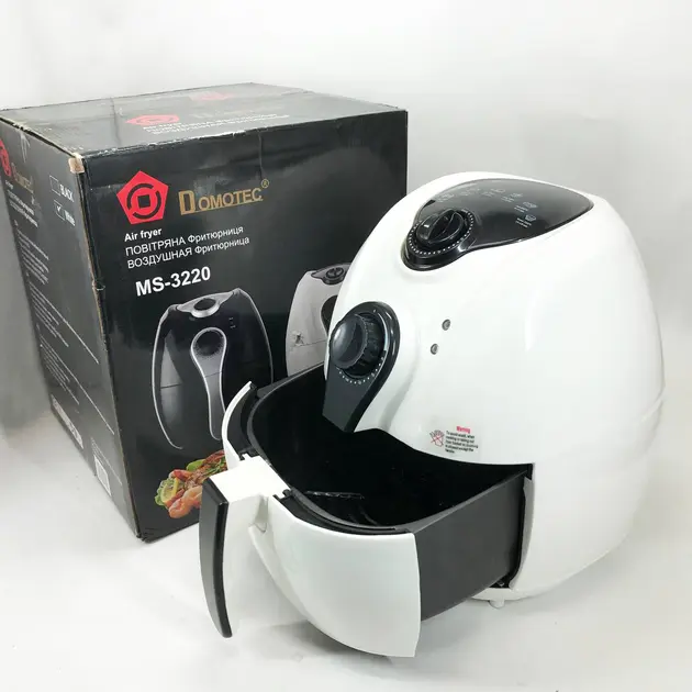 Аеро фритюрниця Air Fryer DOMOTEC MS-3220 білий - Зображення 4