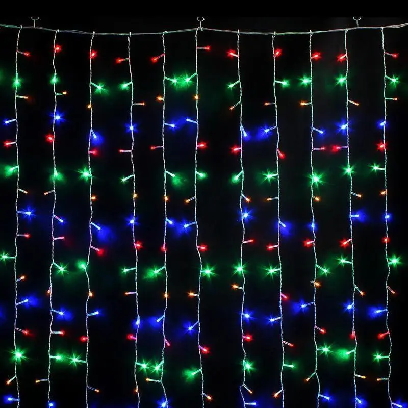 Новорічні гірлянди. Гірлянда водоспад 320-400L 3x3м (10х32 Ламп) Мікс (7149) - Зображення 3