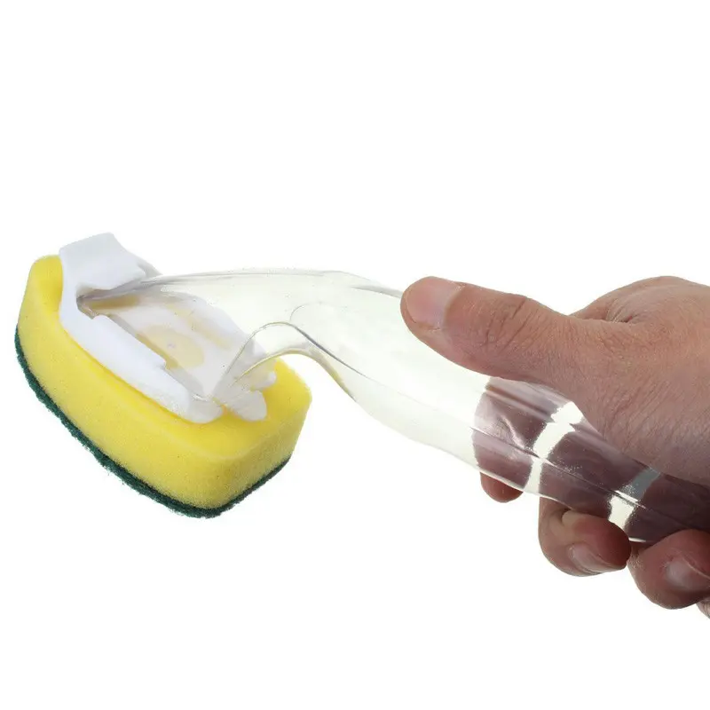 Щітка з ручкою для посуду з дозатором для миючого засобу - Зображення 4