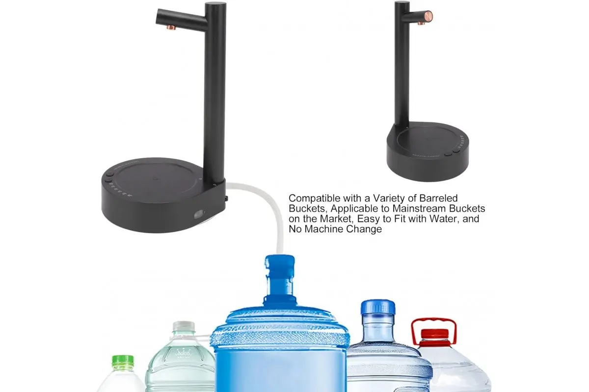 Електронний настільний розумний диспенсер/насос для води з USB заряджання WATER DISPENSER чорний - Зображення 2