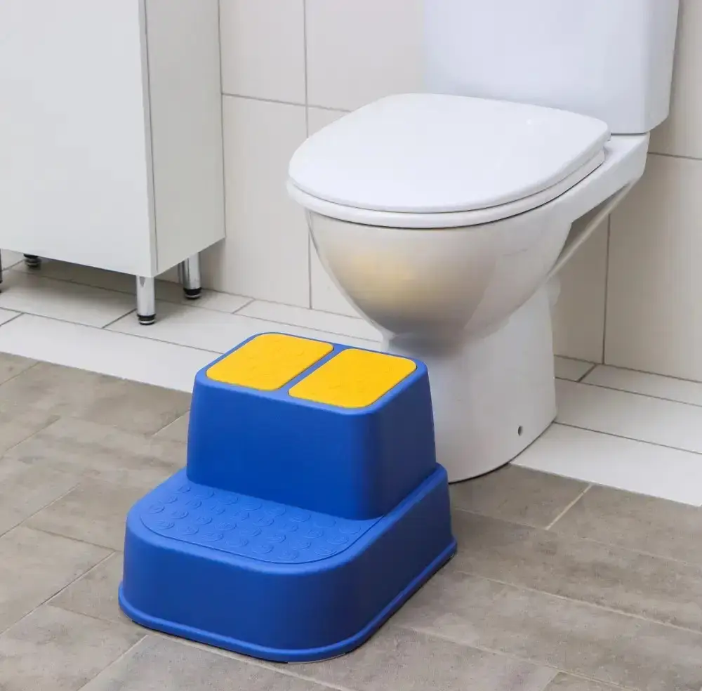 Двоступінчаста підставка для ніг у ванну кімнату, з антиковзким покриттям - Зображення 2