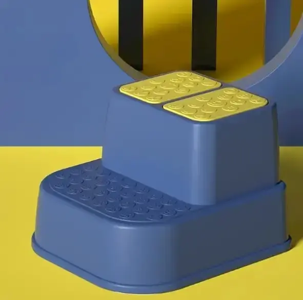 Двоступінчаста підставка для ніг у ванну кімнату, з антиковзким покриттям - Зображення 3