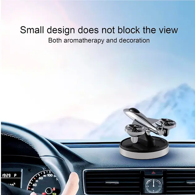 Ароматизатор на сонячних батареях у машину Літак винищувач з турбінами - Зображення 6