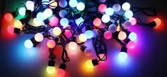 Гірлянда матова кулька 80LED 7м (флеш) RGB, Новорічна бахрама, Світлодіодна гірлянда, Вулична гірлянда - Зображення 2