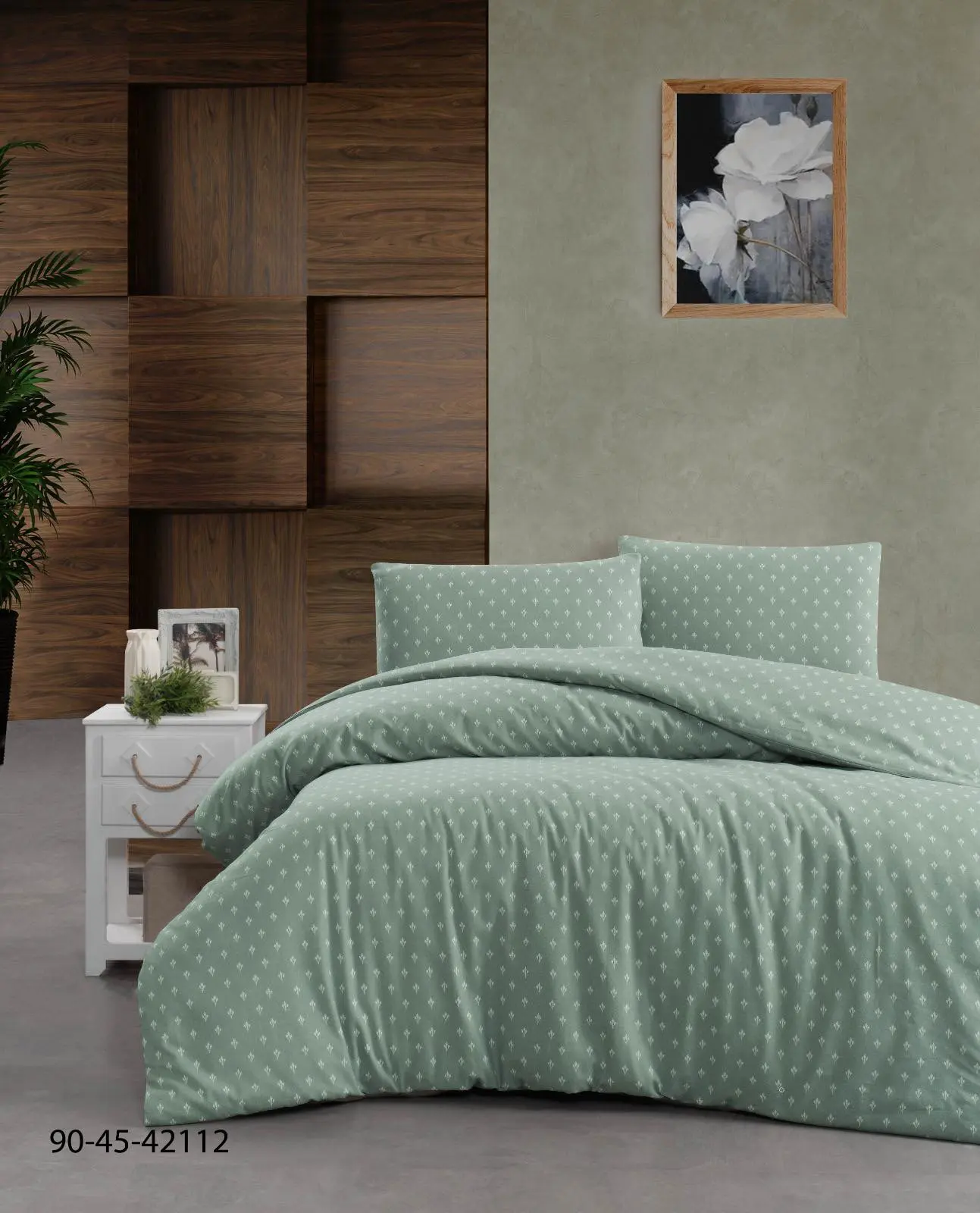 Червоний з зеленим Тепла постільна білизна / байкова євро розміру фланель 100%-бавовна Туреччина Cotton Collection - Зображення 3