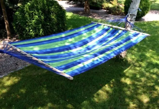 Бавовняний гамак 200х80 см (з великою планкою) - Зображення 3