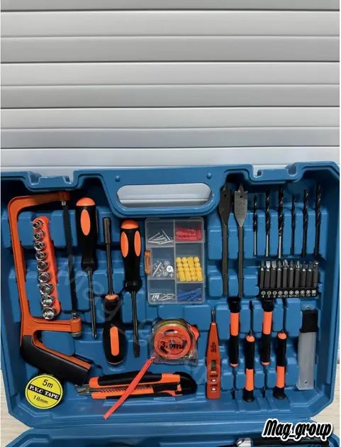 Шуруповерт акумуляторний з набором інструментів / Набір інструментів слюсарного 24v (AND 0410-4) - Зображення 3