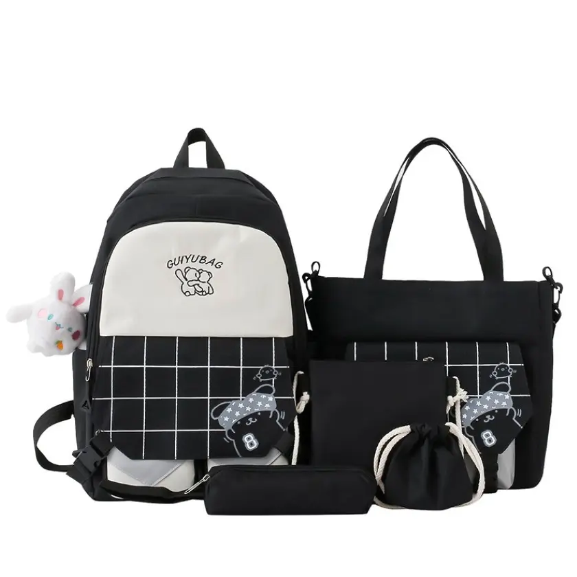 Комплект сумок 5 в 1 рюкзак, сумка через плече, косметичка, пенал та міні-сумочка - Зображення 3