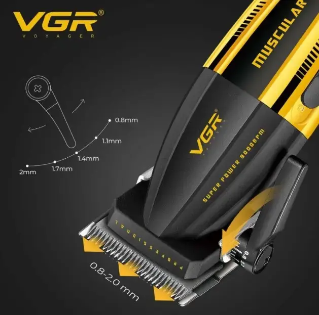 Акумуляторна машинка для стрижки VGR V-285 з насадками - Зображення 4
