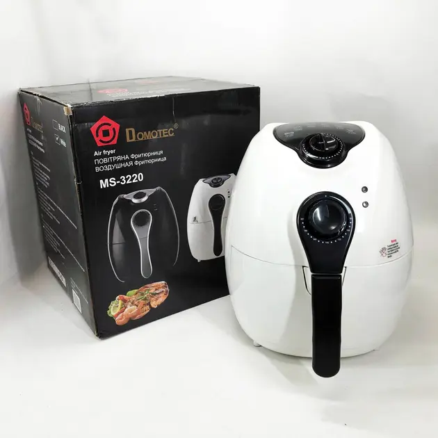 Аеро фритюрниця Air Fryer DOMOTEC MS-3220 білий - Зображення 3