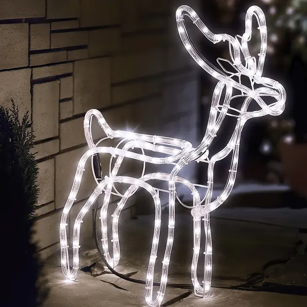 Синій Вуличний новорічний олень із дюралайту маленький 47 см від мережі - Зображення 4