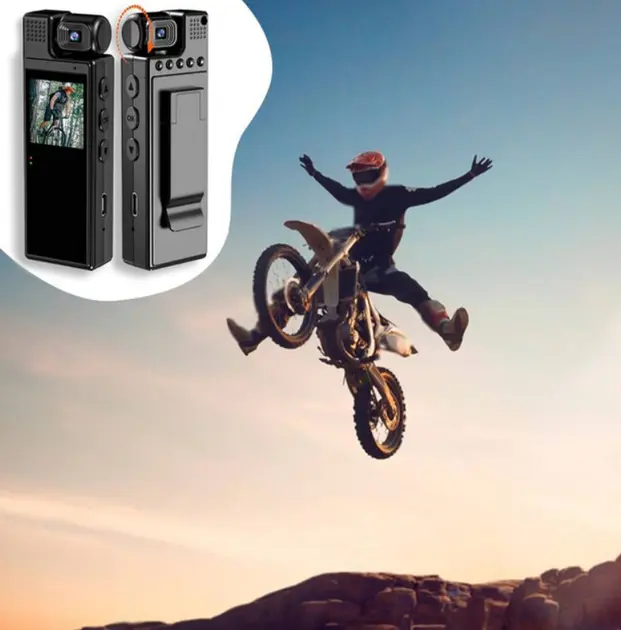 Відеокамера нагрудна Wi-Fi акумуляторна боді камера з дисплеєм 1.3 дюйма реєстратор з фіксацією кліпсою UKC L9 - Зображення 6