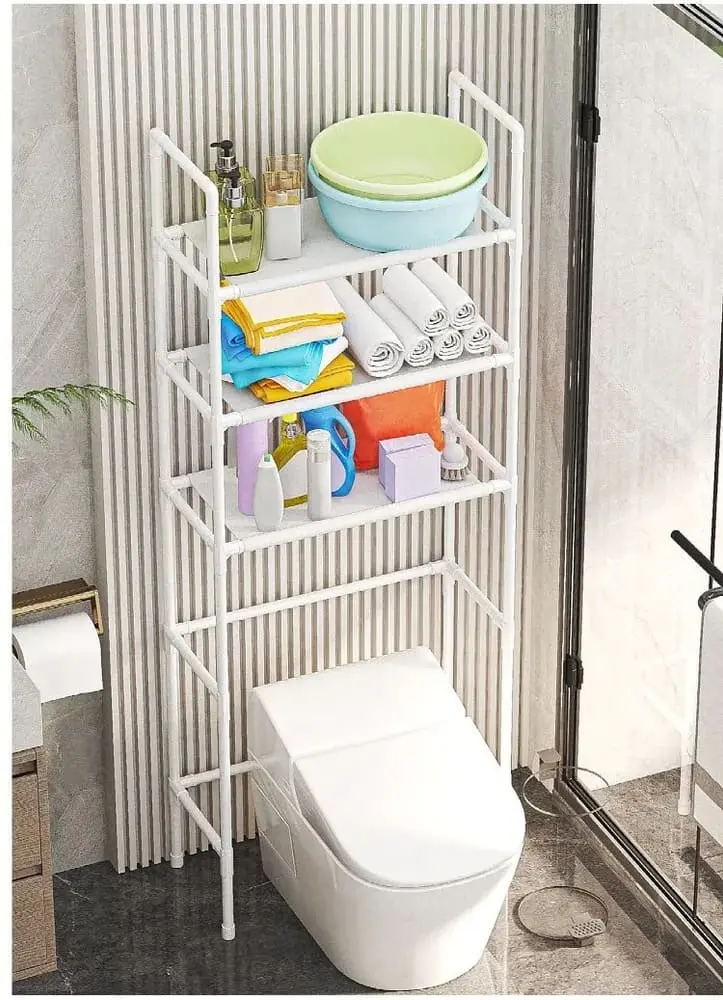 Підлоговий стелаж для встановлення над унітазом 47х25х155 см - Зображення 3