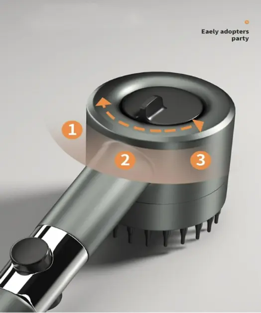 Масажна лійка з обертанням 360° Turbocharged shower head - Зображення 3