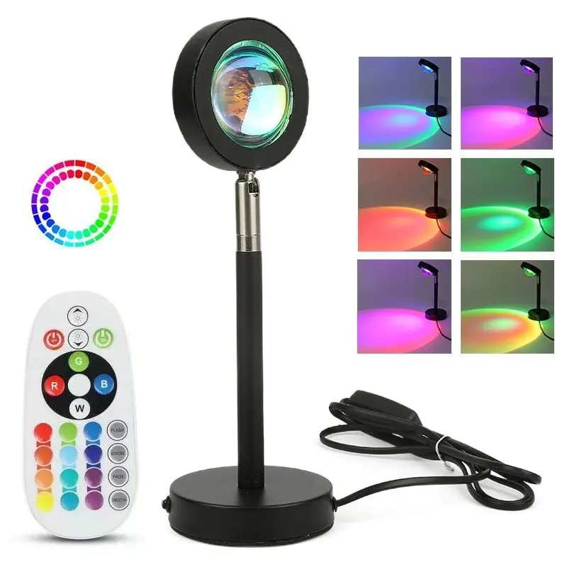 Sunset Lamp RGB 16 кольорів - проекційний світильник заходу сонця, світанку з пультом - Зображення 6