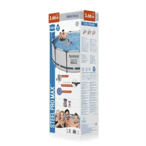 Каркасний сімейний круглий басейн із насосом-фільтром у комплекті BESTWAY 56260 9150л (LM)