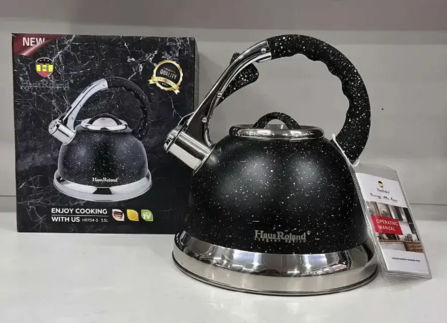 Чайник із гранітним покриттям зі свистком Haus Roland HR 704-5 3,5 л із нержавіючої сталі - Зображення 9