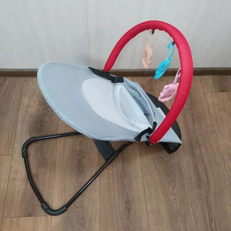 Шезлонг-гойдалка для новонароджених з ременями безпеки - Зображення 8