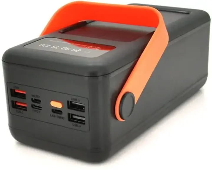 Портативна батарея зовнішня повербанк Power Bank 120000 mAh із сонячною панеллю та ліхтариком YM-639CX - Зображення 5