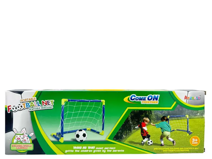 Ігровий набір Міні Футбол "Складні ФУТБОЛЬНІ ВОРОТА" 56см Anjanle Футбольний набір з насосом та м'ячем - Зображення 4