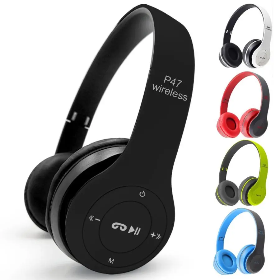 Білі Бездротові Навушники Wireless P-47 Bluetooth + MicroSD + FM Радіо - Зображення 10