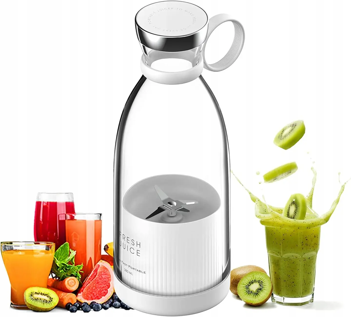 Портативний бездротовий блендер пляшка для смузі JuicyCup - Зображення 5