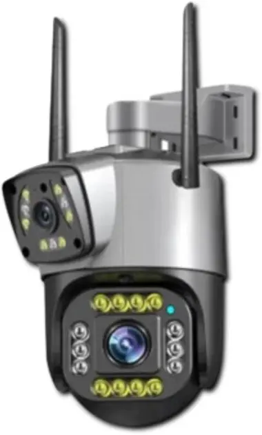 Камера відеоспостереження 4G під сім SIM-карту 8 Мп, IP камера з подвійною лінзою обертова