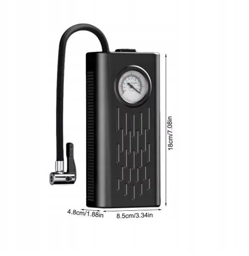Портативний автомобільний компресор AND1322, насос від прикурювача 12V з манометром - Зображення 4