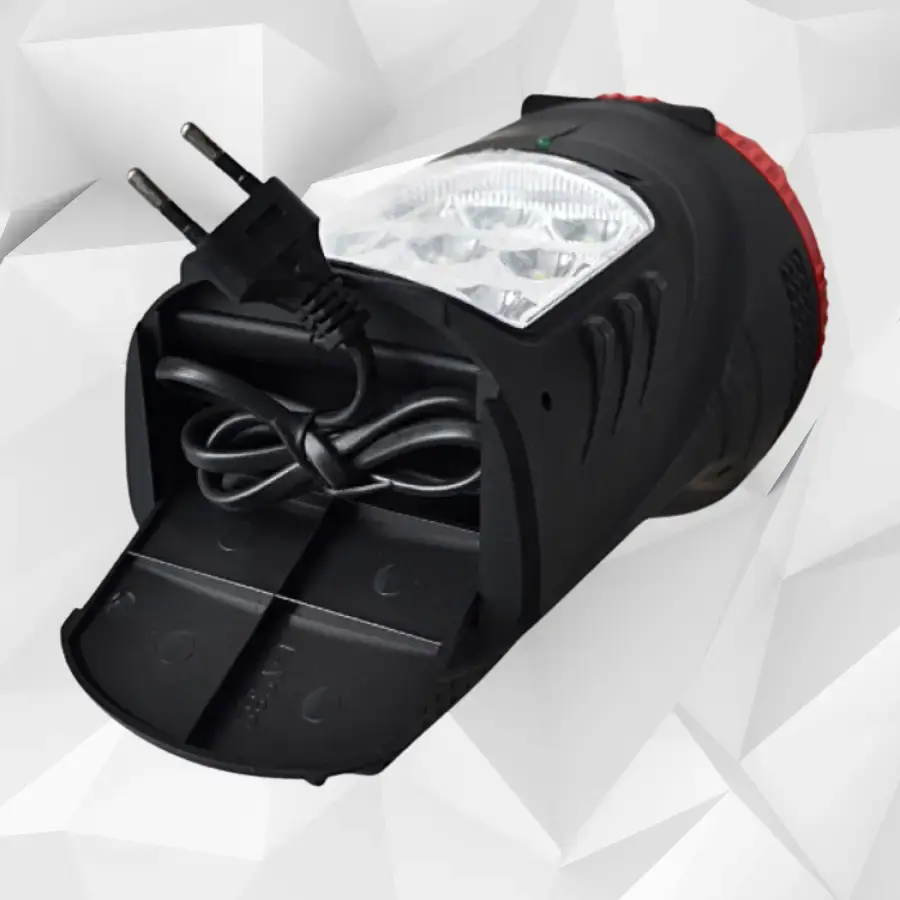 Ліхтар-прожектор акумуляторний Wimpex WX-2827 ручний світлодіодний 5W + 9 LED - Зображення 2