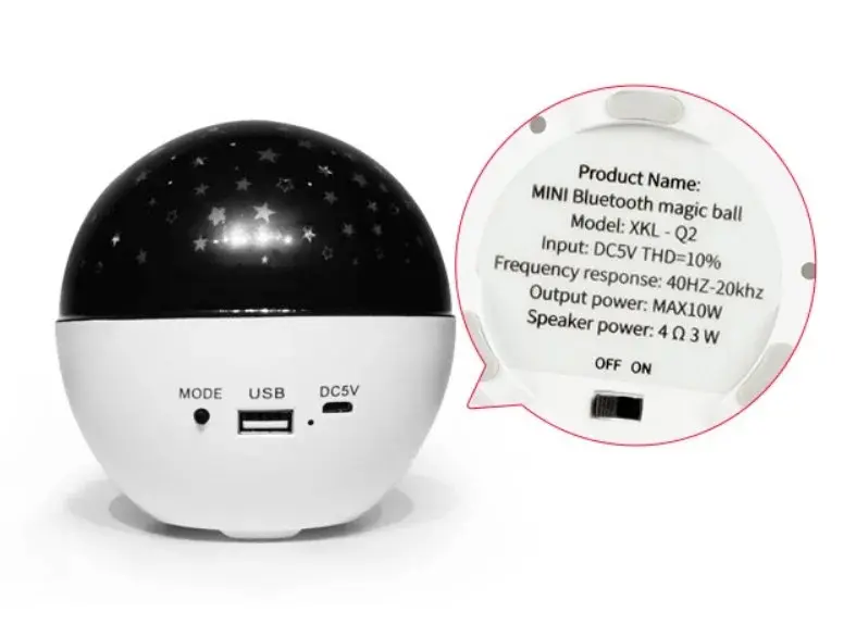 Дискошар-лазерна лампа Зіркове небо + Колонка XL-911 - Зображення 9