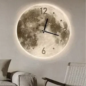 Настінний годинник “Місяць” з LED підсвічуванням NCH-40-40 АРАБСЬКІ+ТОЧКИ