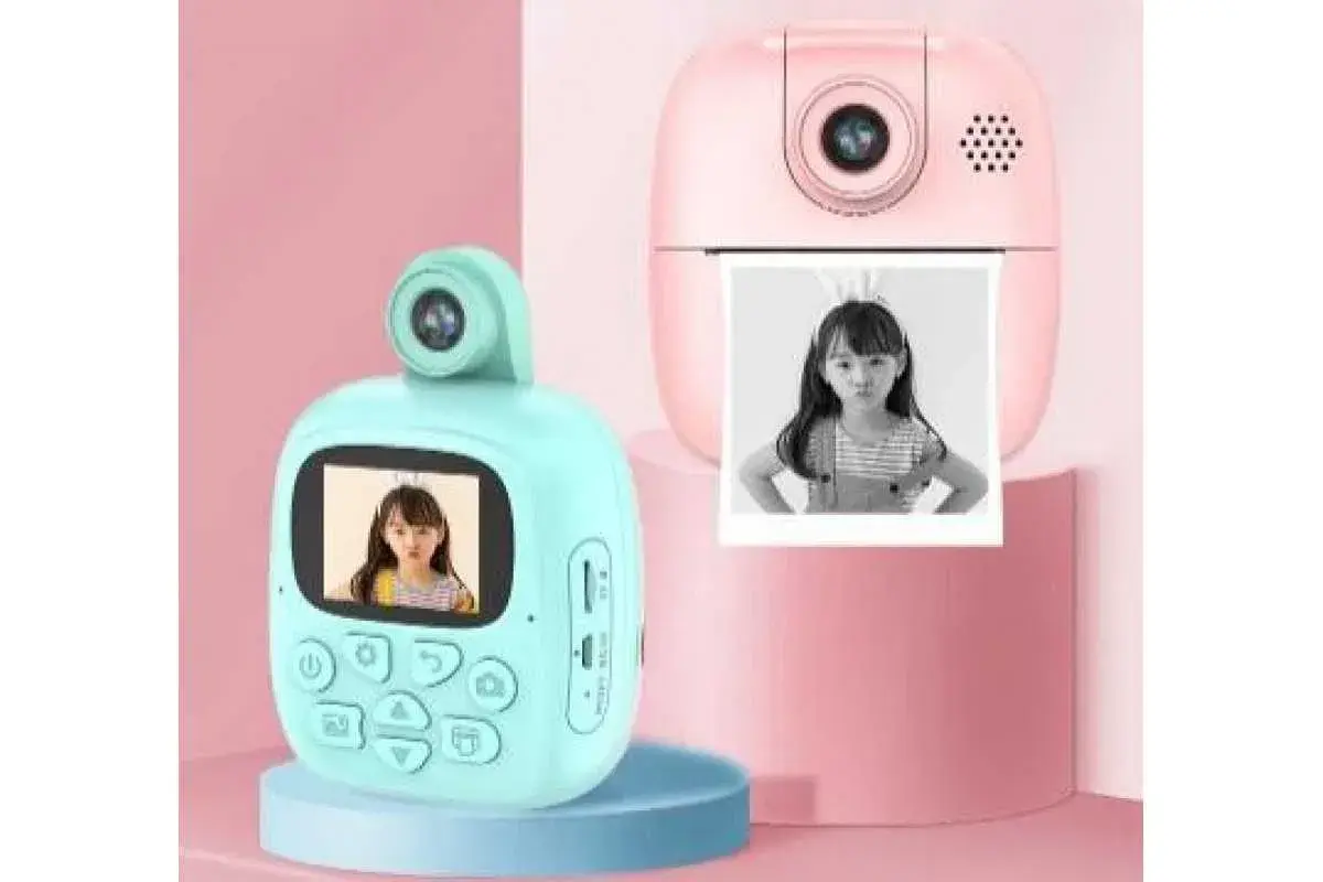 Блакитний Фотоапарат дитячий M4 для миттєвого друку - Зображення 2